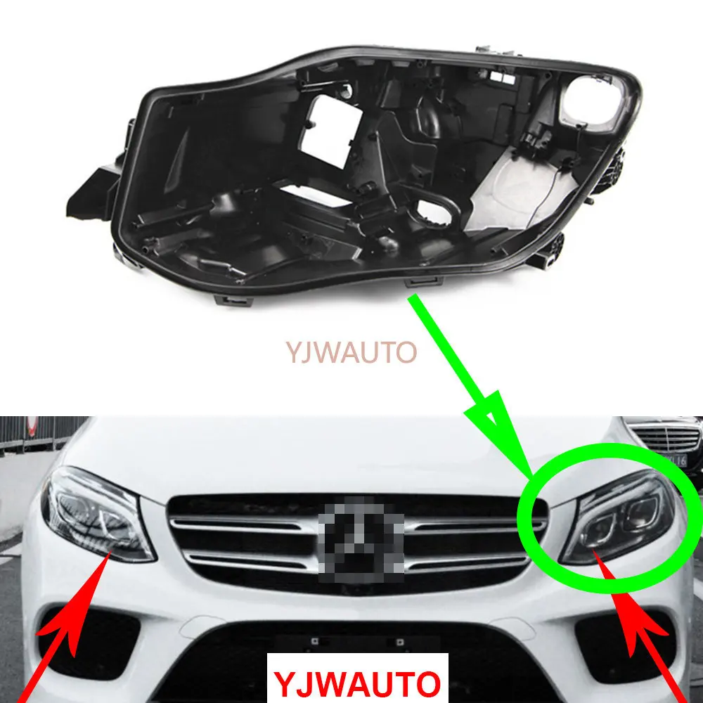 

Headlight Base For Mercedes Benz W166 W292 GLE 2015~2019 Headlamp House Car Rear Base Headlight Back Support