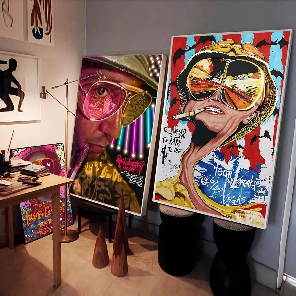 Hot F-Fear And L-Loathing In Las V-Vegas Anime Posters Sticky Waterproof Paper Sticker Coffee House Bar Kawaii Room Decor