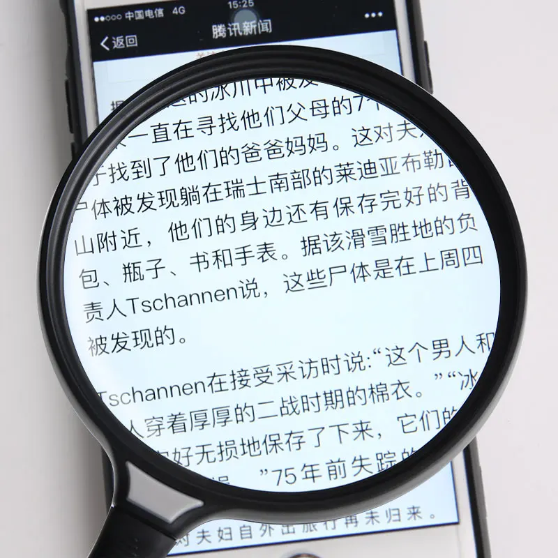 Handheld Magnifier 2.5X 130 mm Large Lens  Magnifier Reading Map Newspaper Handle Magnifying Glass Jewelry Loupe Low Vision Aids