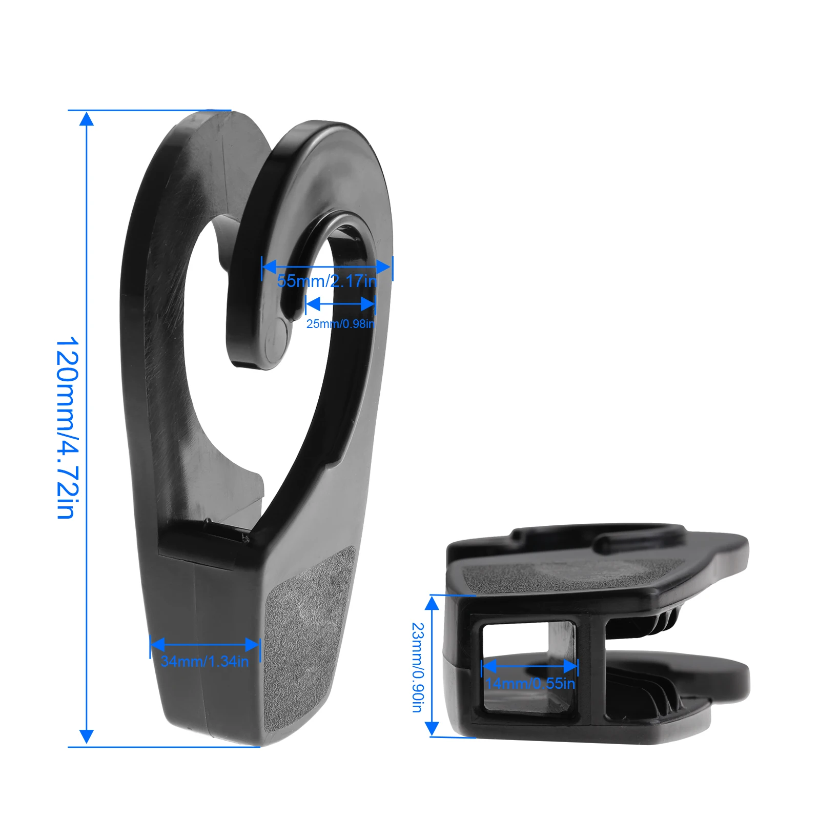 Gancio per parafango per montaggio su guida per barca 25mm Anti-collisione Gancio regolabile a sgancio rapido Accessori per linea di cavi Clip per gancio per parafango a mano