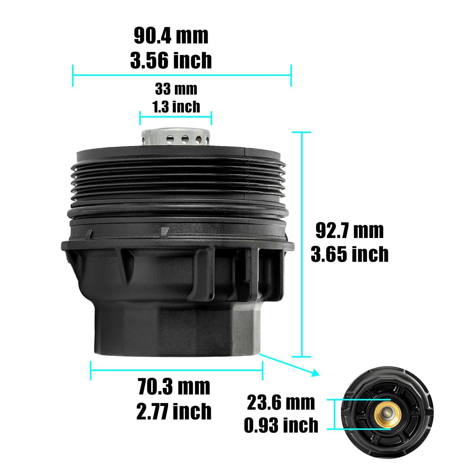 15620-36020 New Engine Oil Filter Housing Cap Assembly with Drain Plug for Toyota for Lexus Oil Filters 1562036020