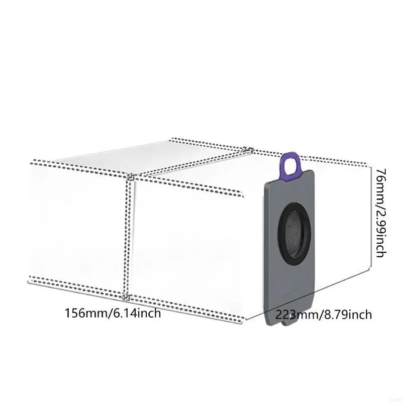 F92F Pack of 4 Easy Installation Vacuum Cleaner Bag Nonwoven Texture Robot Vacuum Bag