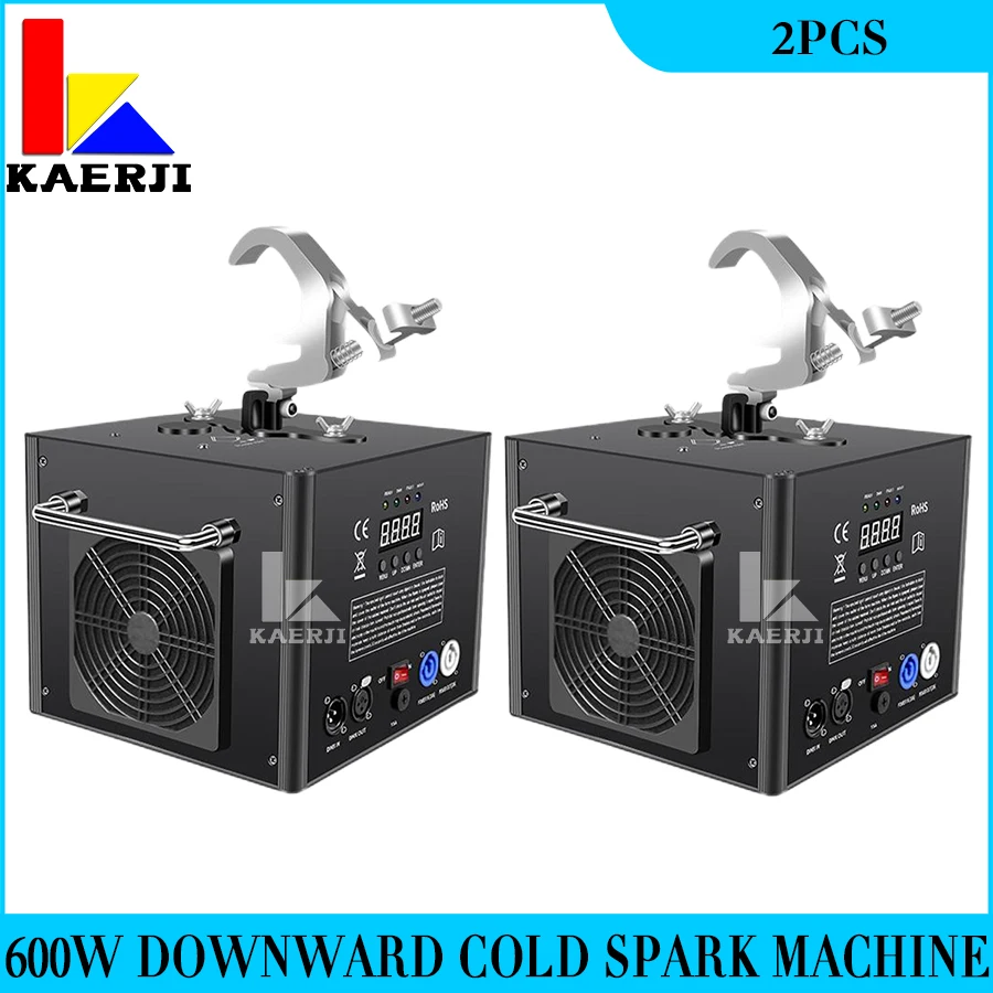 

No Tax 2Pcs Waterfall Fountain 600W Wireless DMX Remote Cold Spark Machine Fireworks For Wedding Party Sparkular Machine