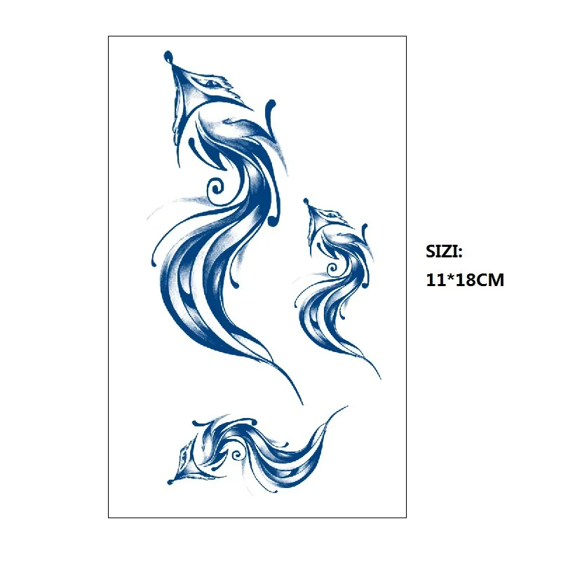 Semi-permanent Planet Fox Flower Juice Herbal Gradient Tattoo Sticker Lasting 15 Days Simulation Water Transfer Printing Sticker