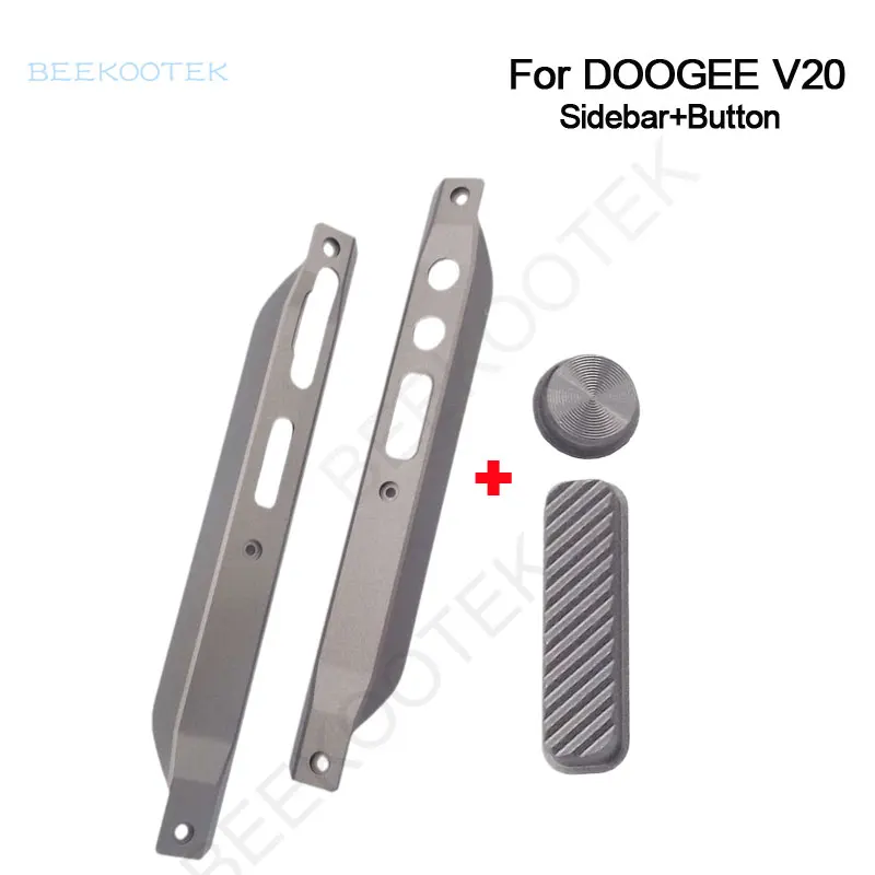 DOOGEE V20 Decoration Part Battery Cover Middle Side Metal Frame Cases+Button Repair Replacement Accessories Part For Doogee V20