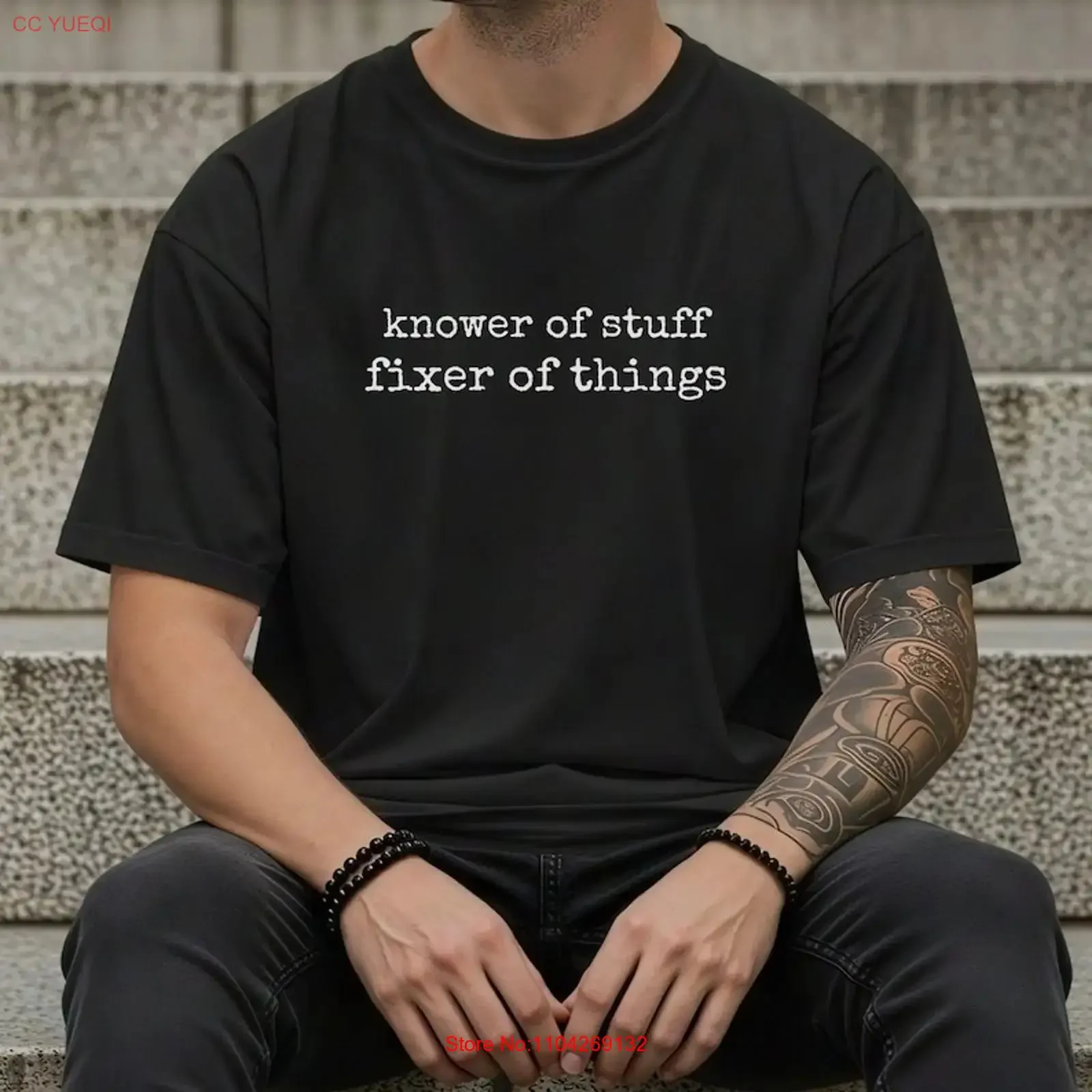 Knower of Stuff Fixer Things T Shirt Funny Handyman Dad Men s Graphi vintage Washed Soft fashion Breathable Versatile Unisex