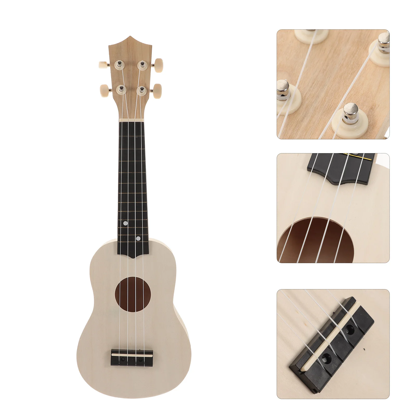 

Hand-assembled Ukulele Material Kit Guitar DIY Puzzle Self-painting Wooden Child