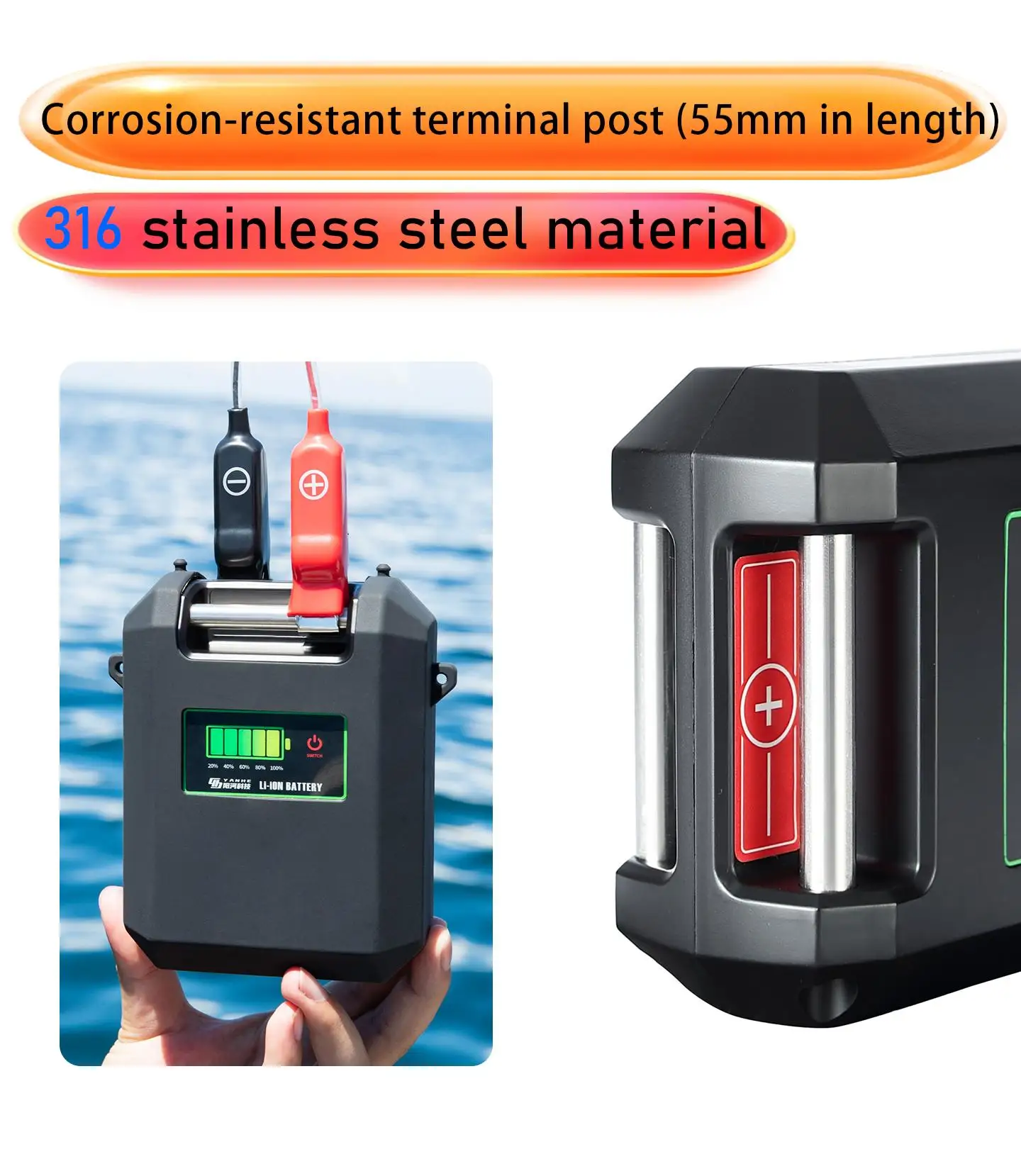 20Ah Electric Fishing Reel Battery 14.8V Sea Fishing Power Reel Battery LCD Display Water Proof for Daiwa Shimano