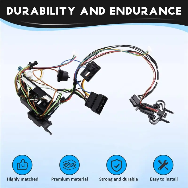 A82M-New For BMW F10 F11 F07 GT 5 Series Headlight Wire Harness With Follow-Up Test Cable 63117316217