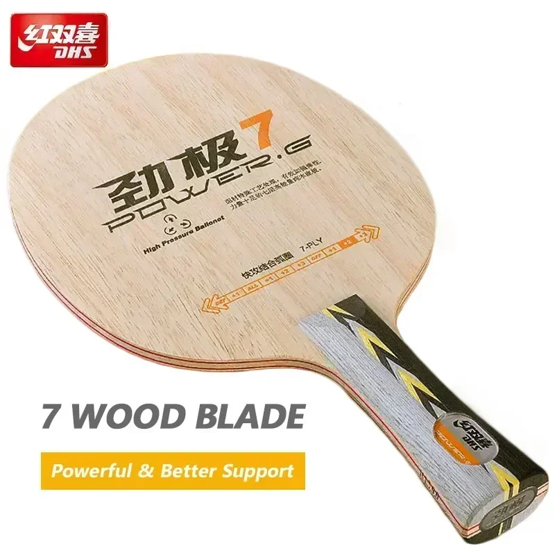 DHS PG9 POWER G9 G8 G7 7/5-Ply Pure Wood Table Tennis Blade with Original Box Racket Ping Pong Bat Paddle Fast Attack and Loop