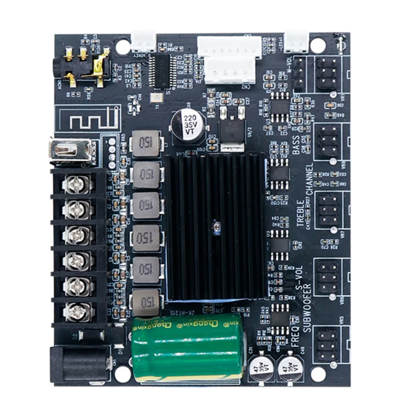 A25P ZK-MT21S Leaded Bluetooth Digital Amplifier Board TPA3116 Chipset, 50+ 50+ 100W Subwoofer Power