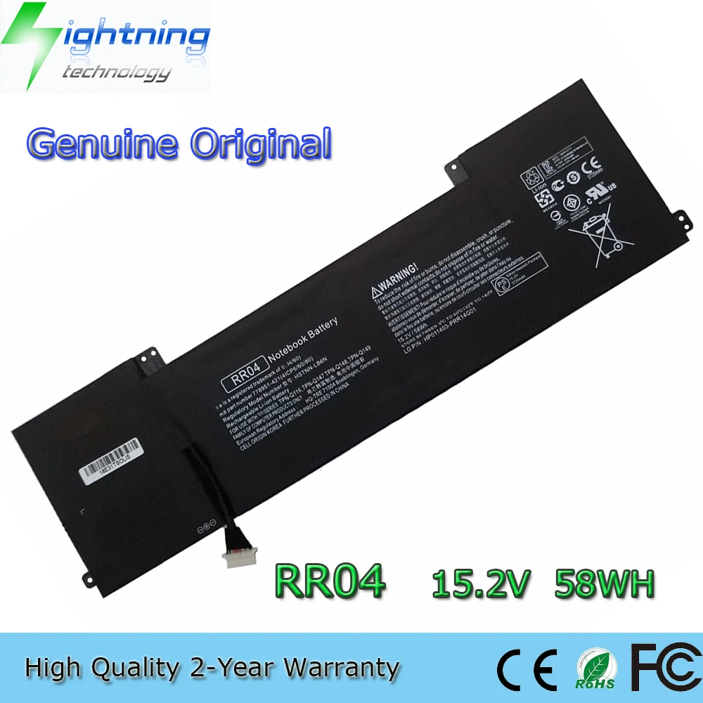 New  Original RR04 15.2V 58Wh Laptop Battery for HP Omen 15 15-5014TX TPN-W111 HSTNN-LB6N RR04XL 778951-421