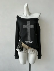 Women Grunge T-shirts 2026 Summer Bottoming Crop Tops Vintage Slim Harajuku Causal Black Tshirts Y2k Aesthetic Flower Printing