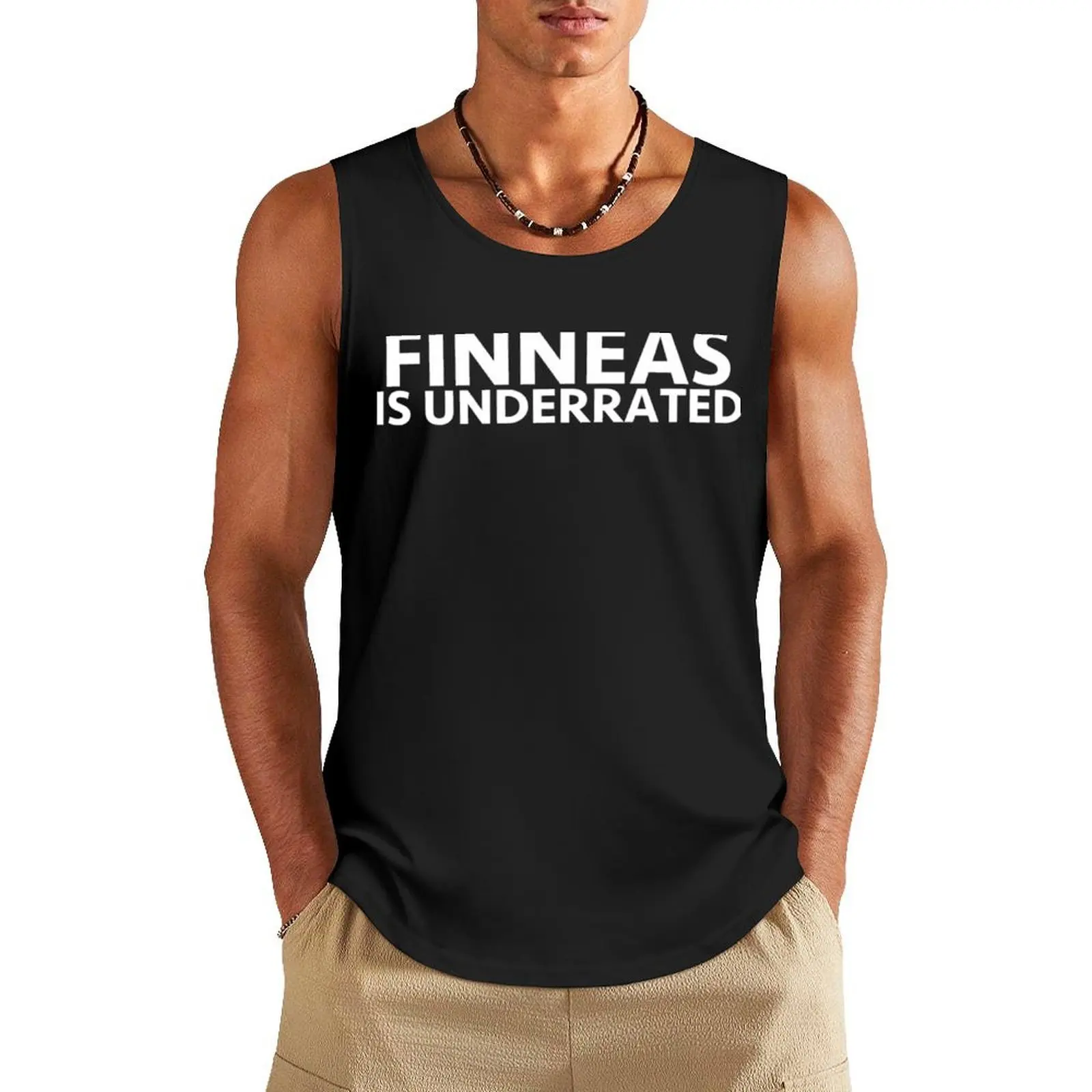 

finneas is underrated Tank Top gym training accessories Men's cotton t-shirt sports suits Men's clothing brands
