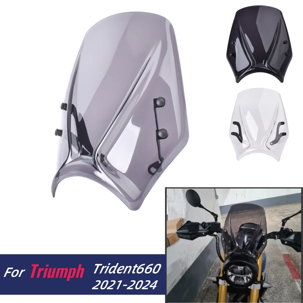 

Trident660 Windshield Windscreen for Trident 660 2021 2022 2023 Motorcycle Air Wind Deflectors Screen Shield Accessories