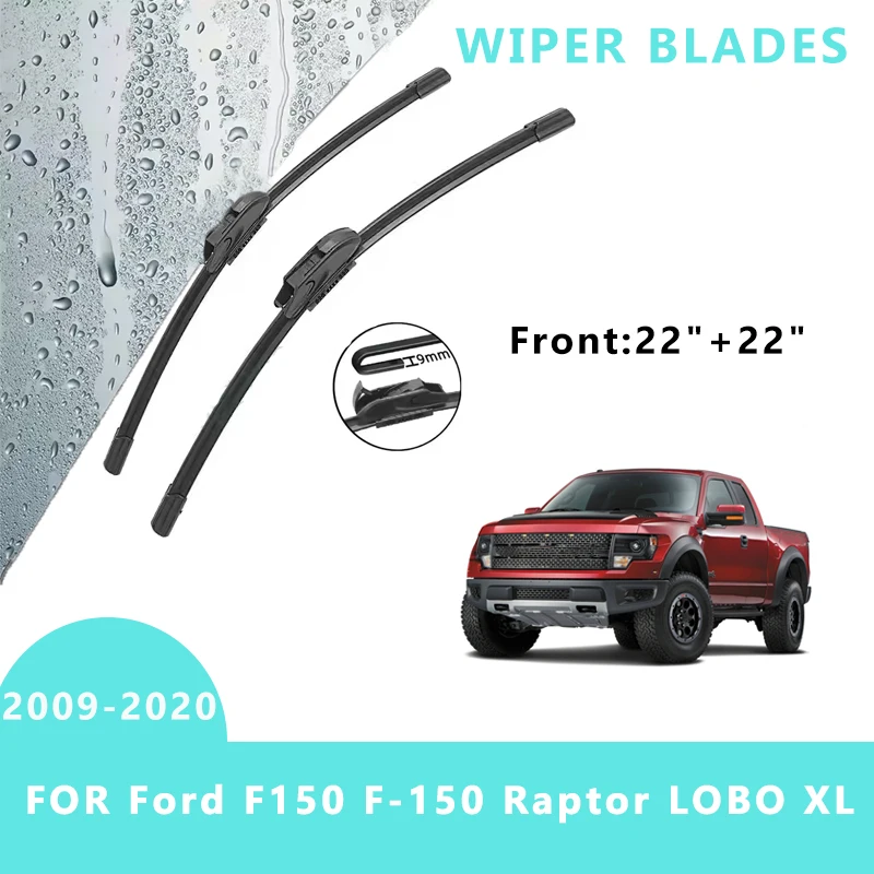 

Front Windscreen Wiper Blades Windshield Window Accessories 2PCS for Ford F150 F-150 Raptor LOBO XL 2009-2020 22“+22”