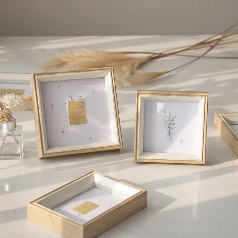 4/6/7/8/10 inch square photo frame Nordic photo frame table plastic photo frame bedroom living room wedding wash photo frame