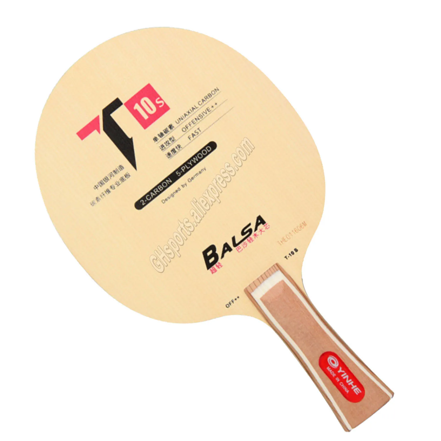 Original Yinhe T-10S T10S Tischtennisschläger, sehr leicht, schneller Angriff mit Loop, Tischtennisschläger, Ping-Pong-Paddel, Schläger – Detail 1