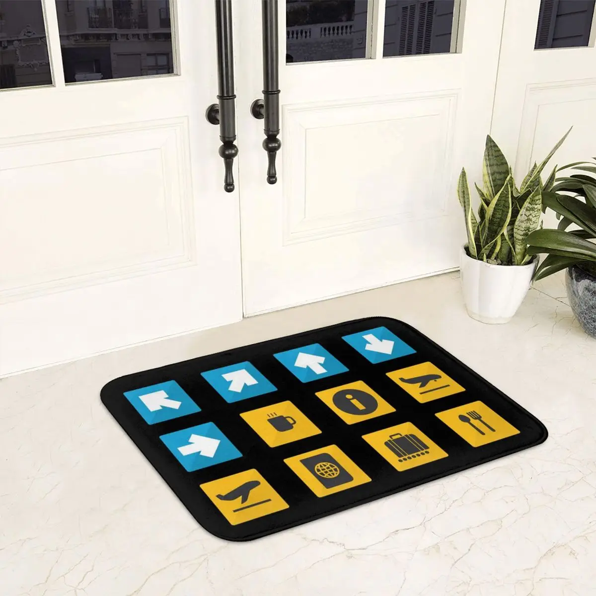 Airport Signs Pack Doormat Non-slip Super Absorbent Bath Mats Home Entrance Rugs Kitchen Living Room Carpet Hallway Footpad