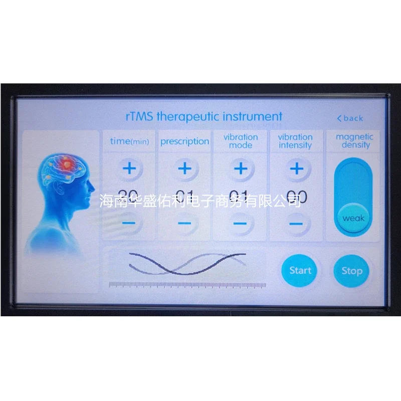 50mt English System Helmet Drug Addiction Stroke Alzheimer Autism Depression Transcranial Magnetic Stimulator rTMS