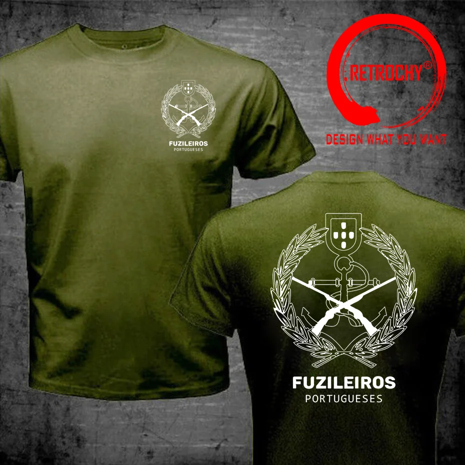 Portuguese Marine Corps Navy Corpo De Fuzileiros Special Force T-Shirt Loose Cotton T Shirt Trendy  All-Match Hip Hop Clothing