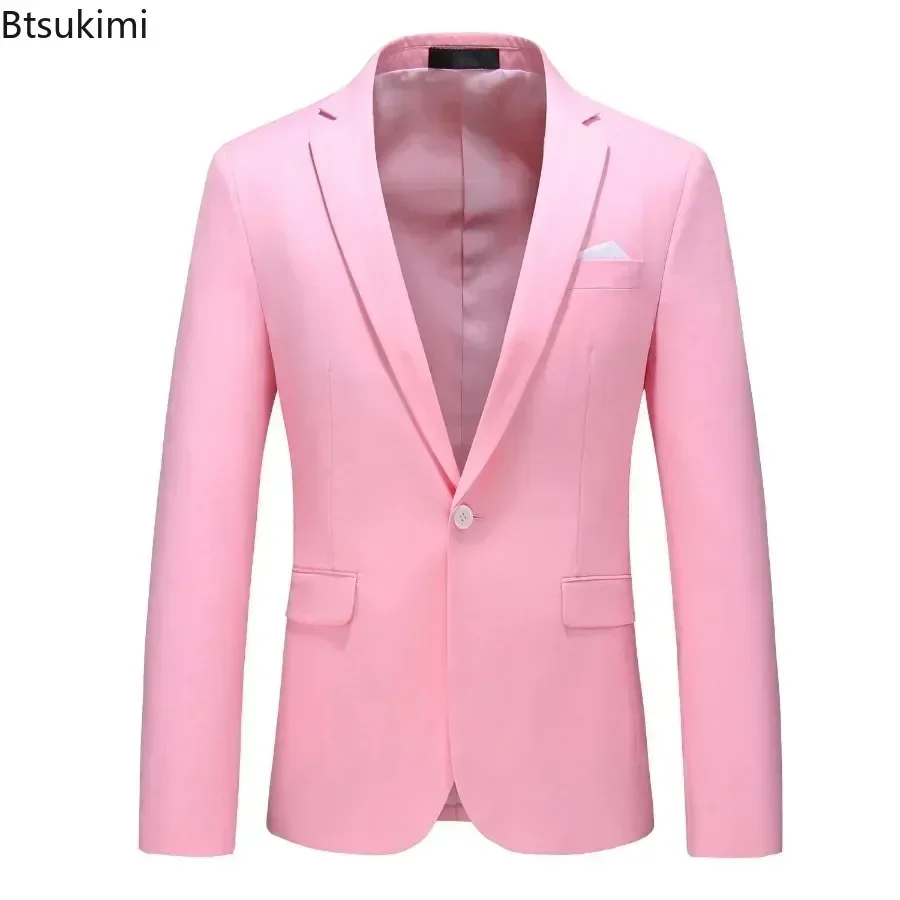 New 2025 Men's Suit Jackets England Style Slim Fit Evening Wedding Jacket Formal Business Uniform Casual Blazer Coat Male Jacket