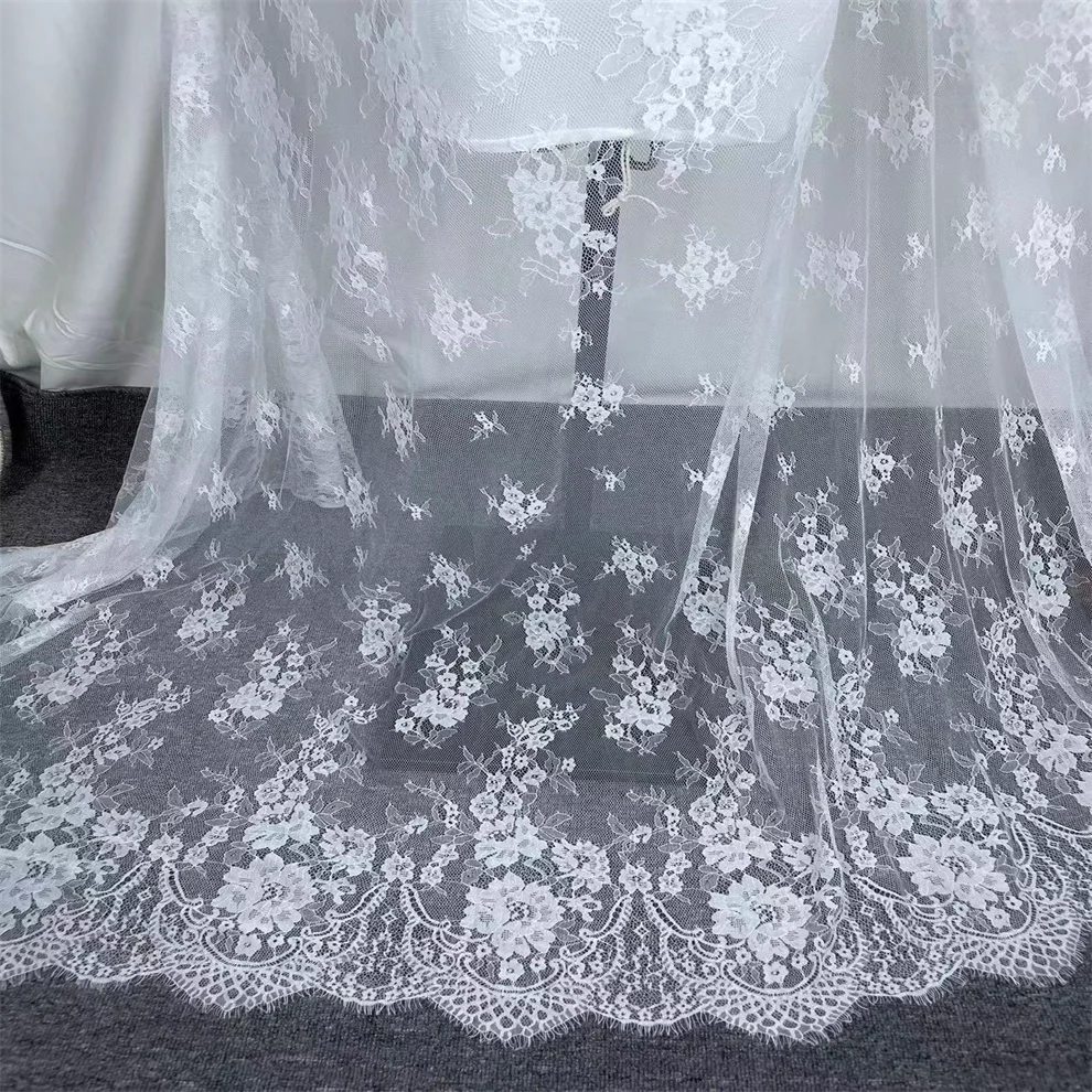 

Белое модное свадебное платье, одежда в классическом французском стиле, мягкая кружевная ткань 3 метра