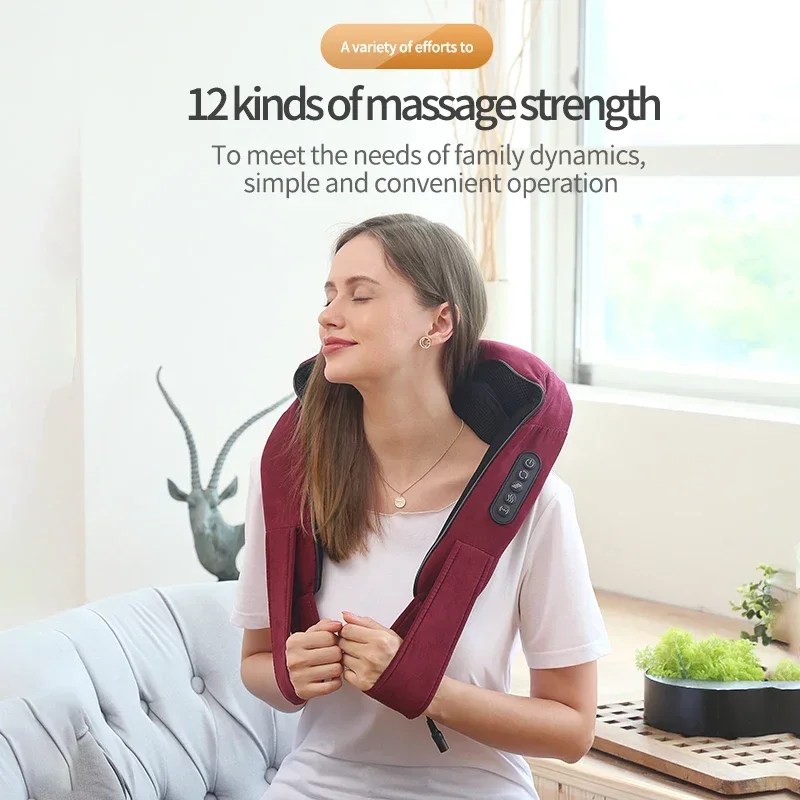 

# For Hot Sold Air Pressure Heating Therapy Shiatsu Electric Neck And Back Body Massager With Heat #