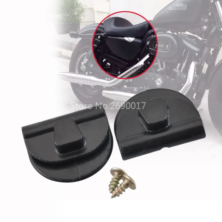 Motorcycle Side Battery Cover Clips Mount Clamp Black For Harley Sportster XL883 XL1200 X48 72 2004-2022