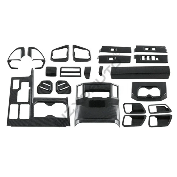 WZXD Car Interior Accessories 22pcs Decoration Kit Cover Trim Power Window AC vent Frame For Sequoia 2023 custom