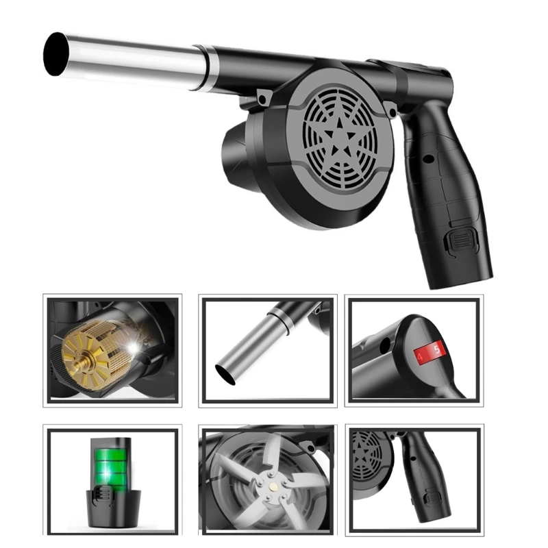  Electric Air Blower 5 Speed Control With Extended Nozzle 12V Rechargeable Design For Grill Enthusiasts And  Maintenance