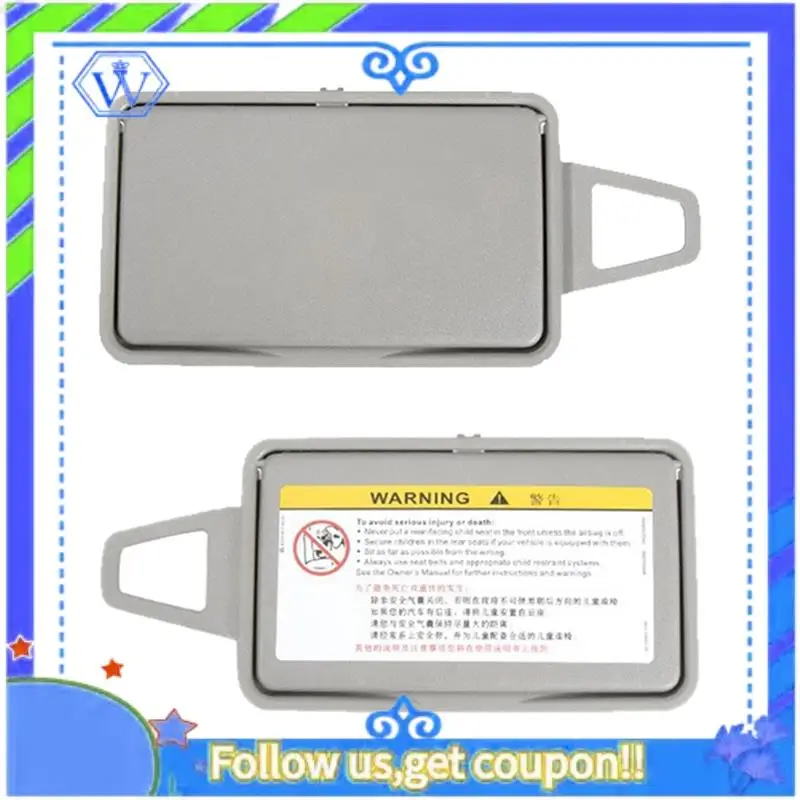 

M46K-1Pair Car Sun Visor Shade Makeup Cosmetic Mirror Cover For Mercedes Benz E Class W211 2003-2008 2118100310 2118100410