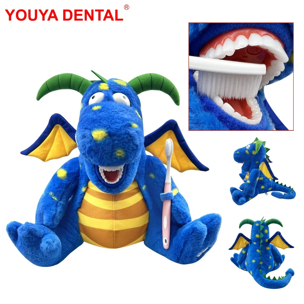 

Dinosaur Dental Plush Toys With Teeth Model Toothbrush Kids Brushing Tooth Educational Dolls Animals Stuffed Doll Dentistry Gift