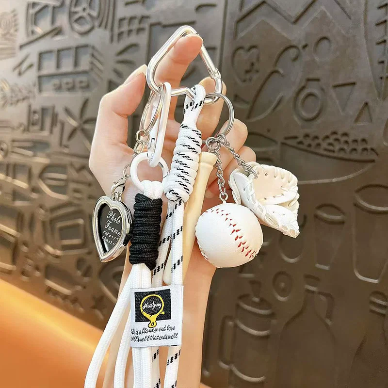 Niedlicher Baseball-Dekor-Schlüsselanhänger zum Selbermachen, modischer Taschenanhänger, Sport, Reisen, Schlüsselanhänger, Baseball-Dekor, Schlüsselanhänger, modisches Accessoire als Geschenk – Detail 8