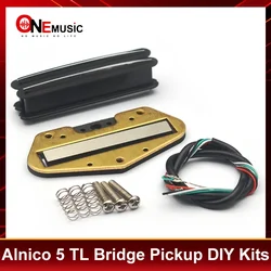 [Pickup DIY Kits] Alnico 5 TL Bridge Humbucker Pickup Kits- Plastic Bobbin/ Blade Pole Piece/Fiber and Brass Base for TL Guitar