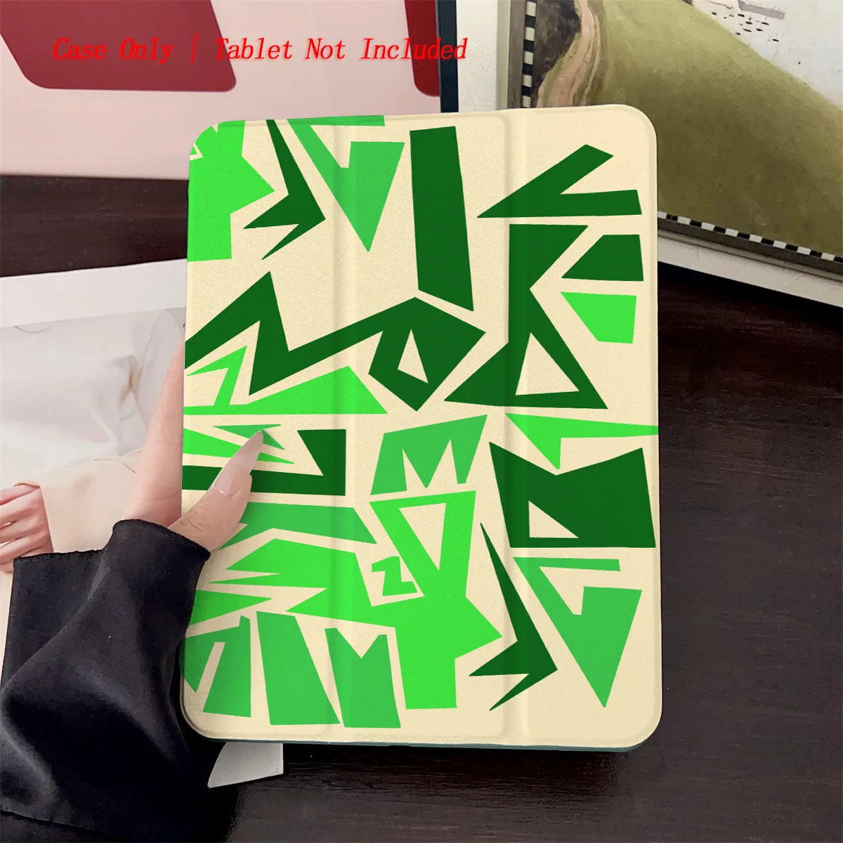 

Green Irregular Line Pattern iPad Case - 360° Rotatable Foldable Protector for Apple Tablets