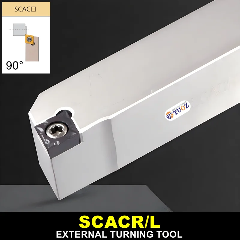 

TUOZ SCACR0808H06 SCACR SCACL 1010H06 1212H06 SCACR1212H09 1616H09 2020K09 SCACR2020K12 CNC External Turning Tool Turning Holder