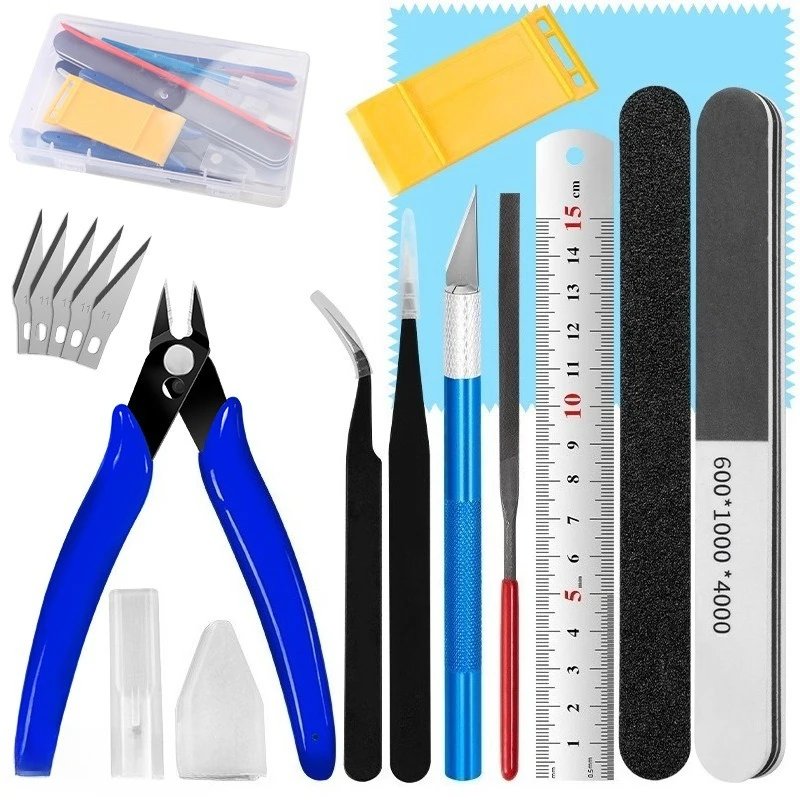 12PCS Model Kit Tools Hobby Building Tools for Gundam Basic Model Assembling Building and Repairing