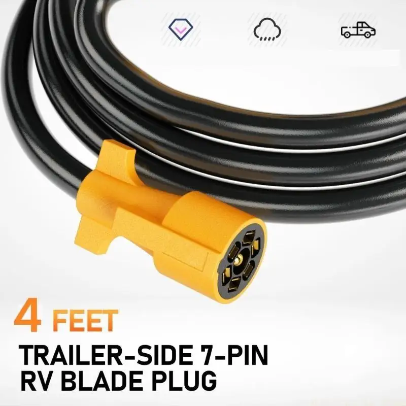 J0MA Strong 7 Pin Trailer Drill Junction 120 Centimeters Long UV Immune Dynamic