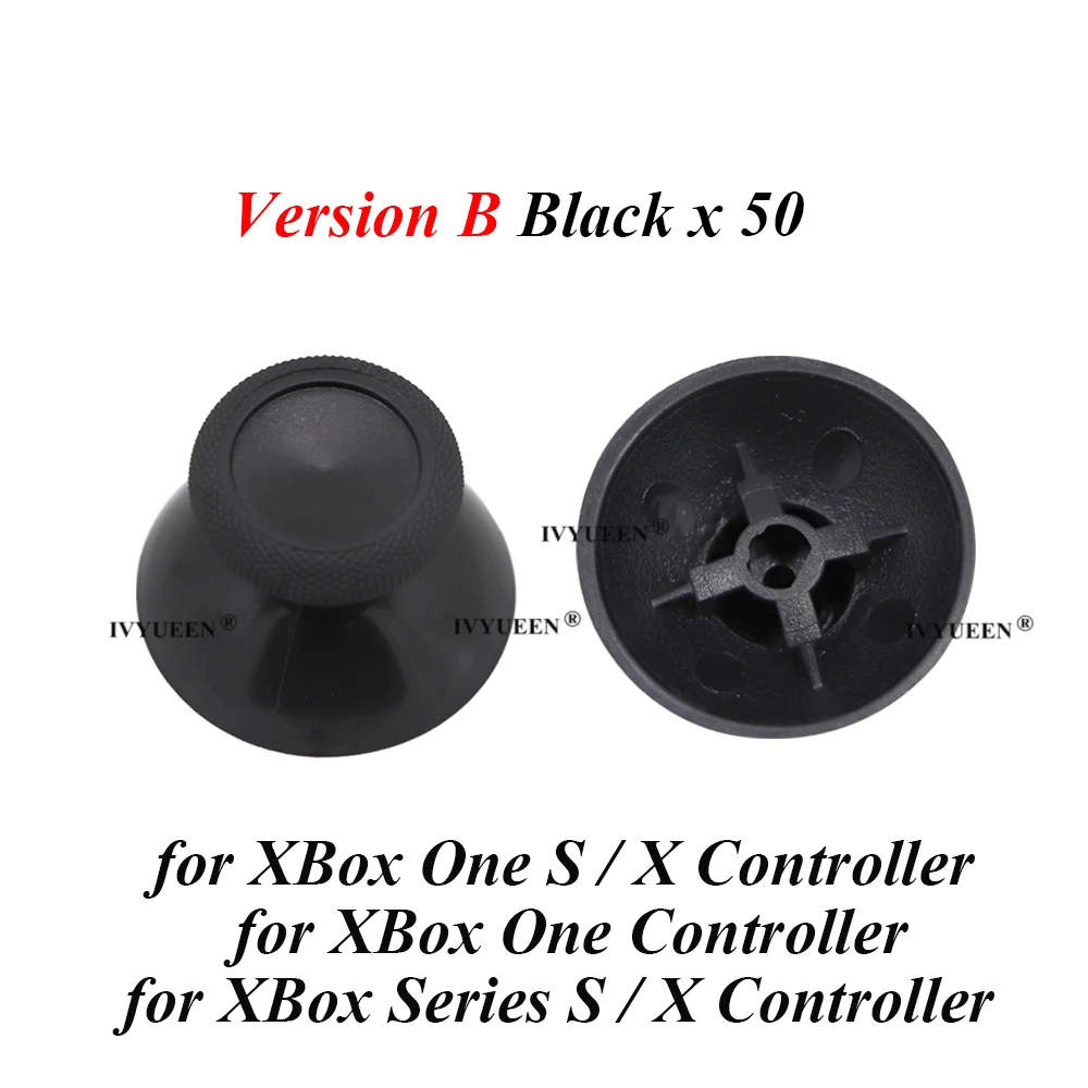 IVYUEEN 50 Pcs เปลี่ยนจอยสติ๊ก Thumbstick แบบอะนาล็อก Sticks สำหรับ Xbox One X S ไร้สาย/แบบมีสาย Controller Thumb Grips