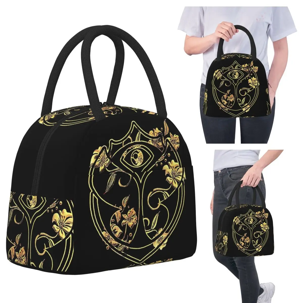 

Tomorrowland Belgian Electronic Dance Music Festival Insulated Lunch Bag Cooler Thermal Food Box Tote Portable Lunch Boxes