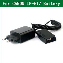 DR-E18 DC Coupler LP-E17 Dummy Battery USB-C Type-C Cable for CANON Cameras EOS R100 R8 R50 R10 RP 200D 77D 250D 800D 850D 760D