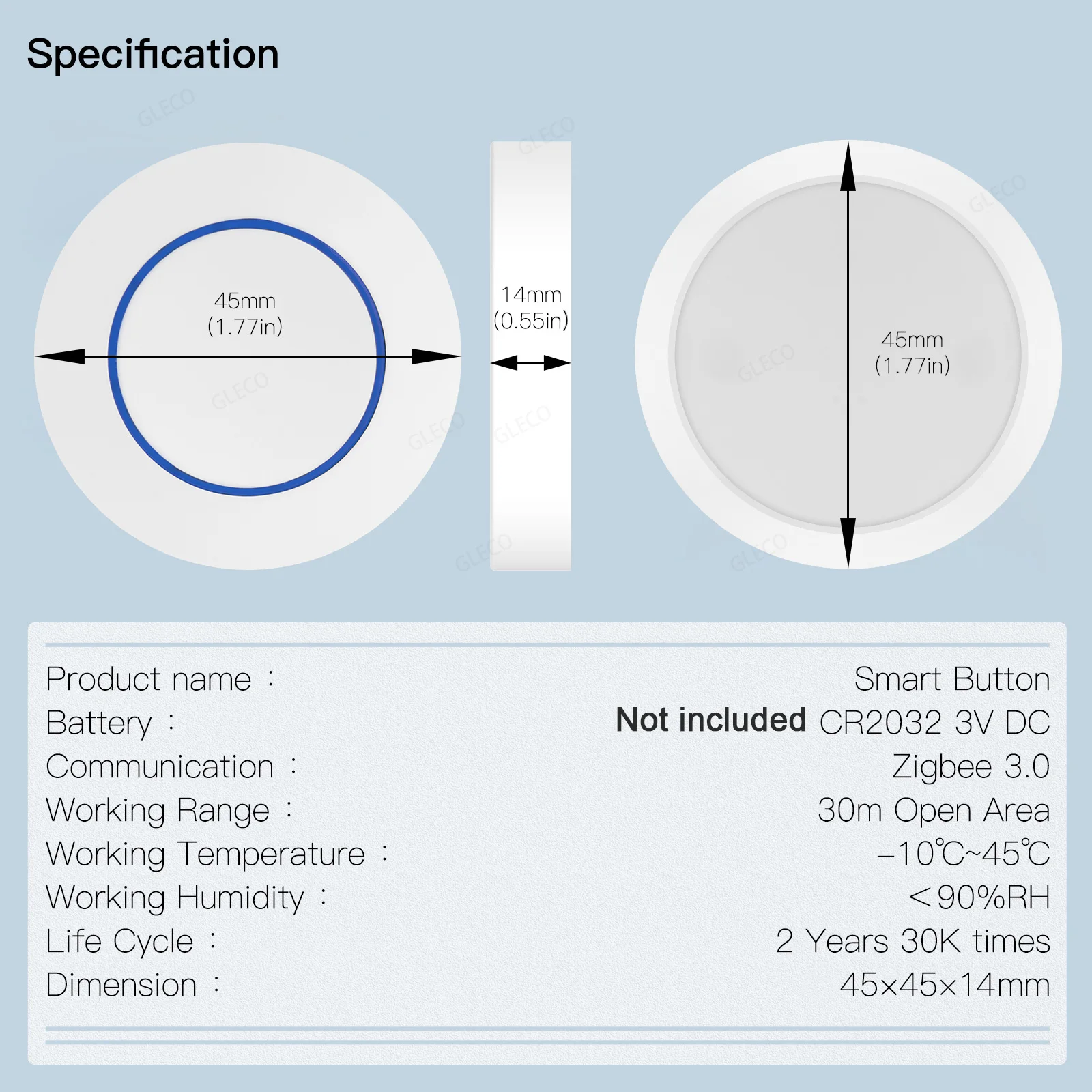 Zigbee 3.0 Button Scene Switch Intelligent Linkage Tuya Push Switch Remote on Off Key Controller For Smart Life Automation