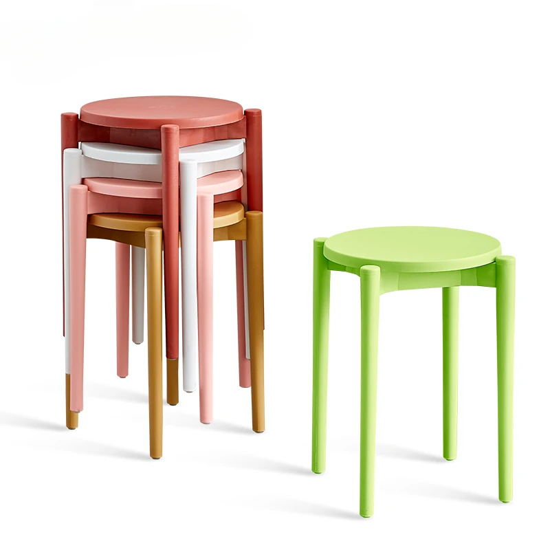 

Simple small stools, plastic round stools, household low stools, fashion and creativity, thickened benches, foldable dining