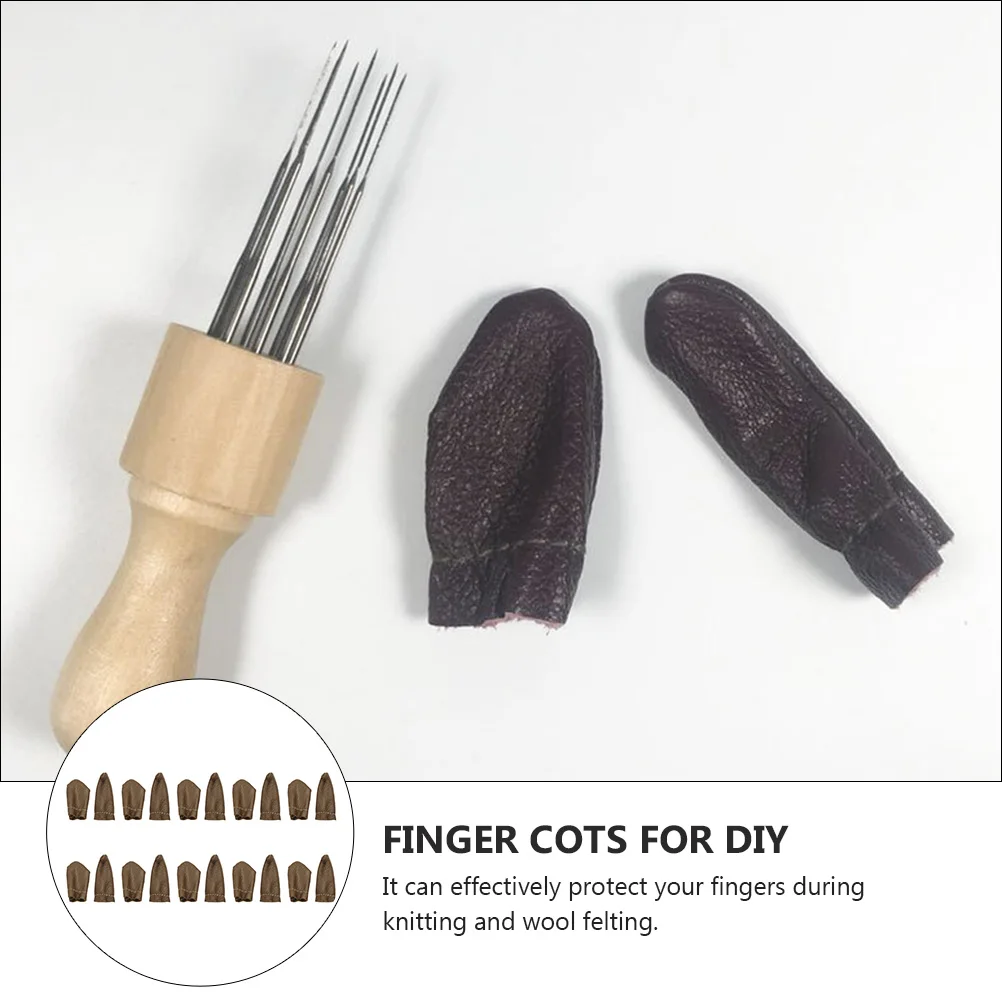 

1pcs Finger Protectors Durable Soft Comfortable For Knitting Sewing Diy Felting Needle Work Needlecraft Guard Thimble