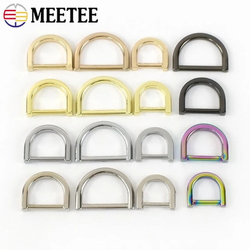 5/10Pcs 13/16/19/25mm Metal D Ring Buckle Seamless Bags Strap Webbing Connect Clasp Rings Hook Buckles DIY Hardware Accessories