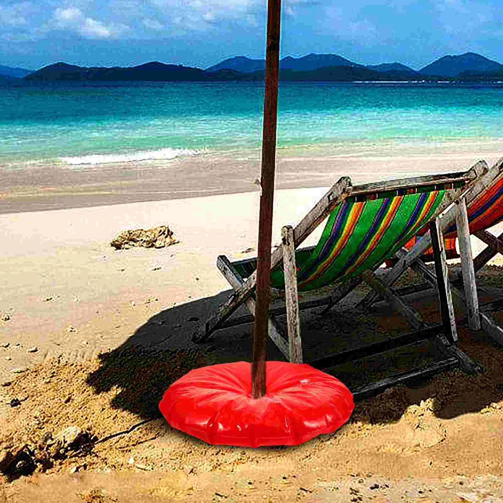 Beach Umbrella Holder Water Filled Base Injection Windproof Creative White Plastic Weights