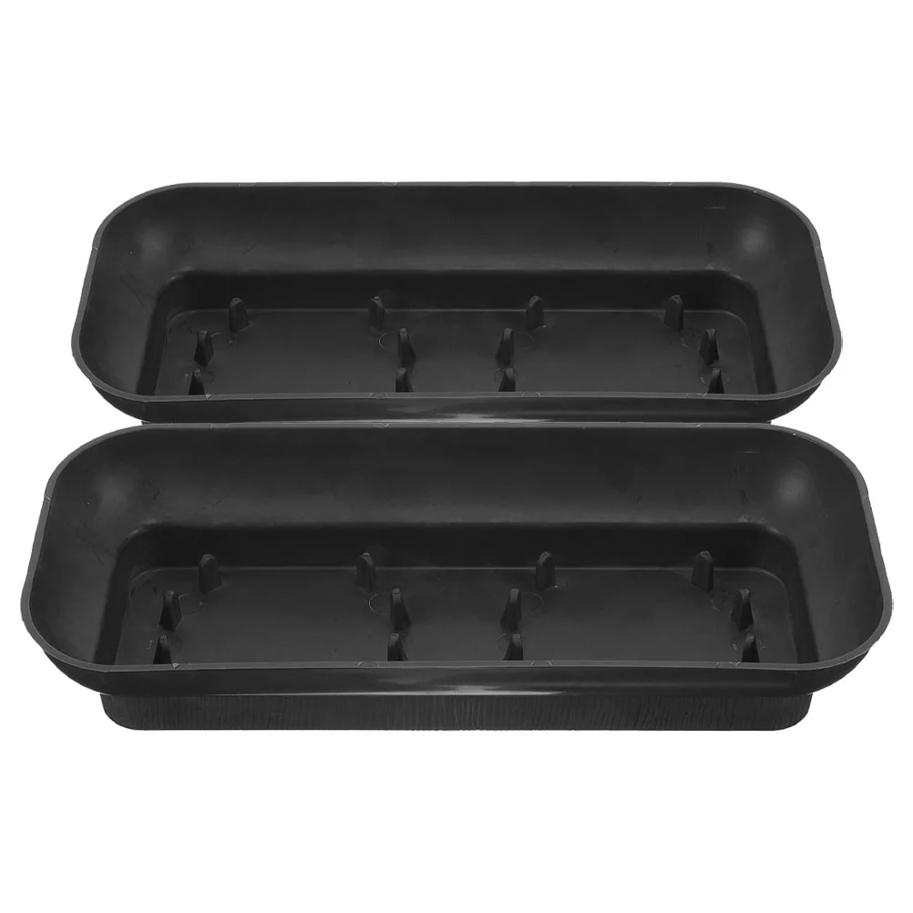 

2 Pcs Flower Pot Hanger Floral Decor Mud Tray Arrangement Material Fresh Bowl Plastic Saucers Green Design Bowls for