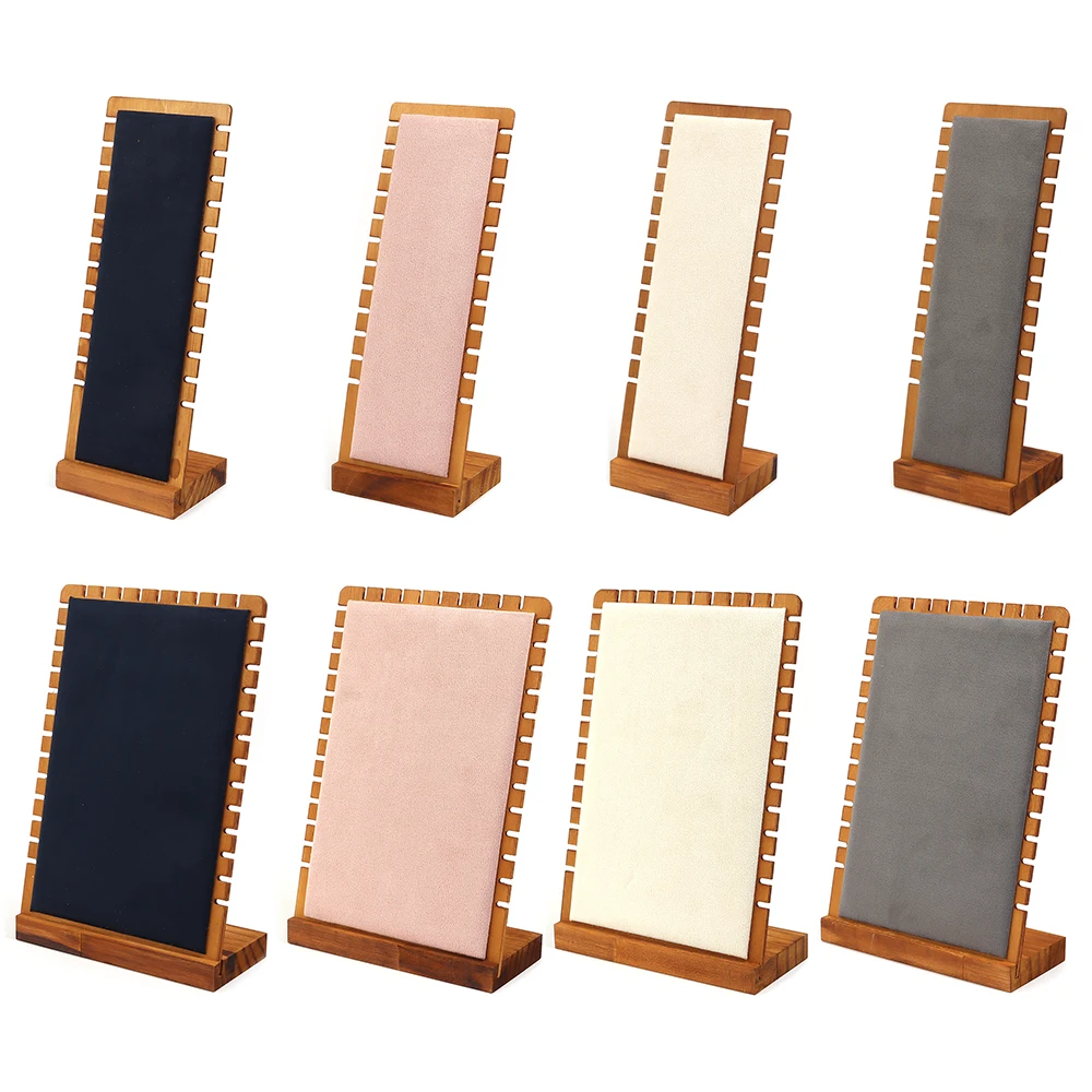 松材製ネックレスフレーム L字型ジュエリーディスプレイフレーム ペンダントサポート ジュエリーディスプレイ小道具 ジュエリー収納用