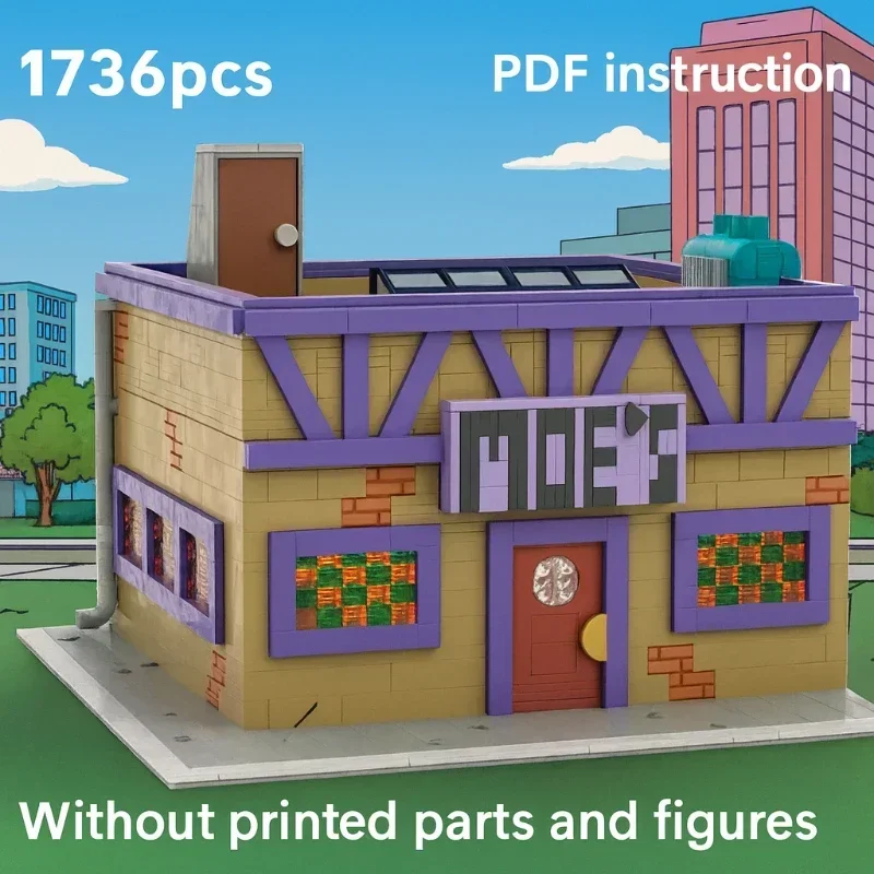 Movie Street Architecture Model Speelgoed MOC Modulaire Tavern Bouwpakket Volwassenen Geschenken